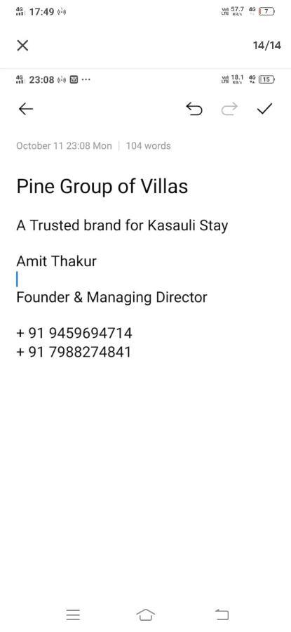 Himalyan Hills I Serviced Apt I Nature I Chef I Kasauli By Exotic Stays Exterior photo